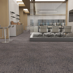 Alfombra Comercial Moderna en Losetas Rectangulares de Color Sólido, Pelo Corto, Antideslizante, con Base de Goma, para Uso en Oficinas - Product Image 1