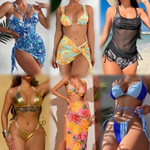 Conjunto de Bikini Estampado para Mujer, Venta al por Mayor, Traje de Baño Sexy sin Espalda, Conjunto de Dos Piezas, Estilo Mixto, Envío Aleatorio - Product Image 4