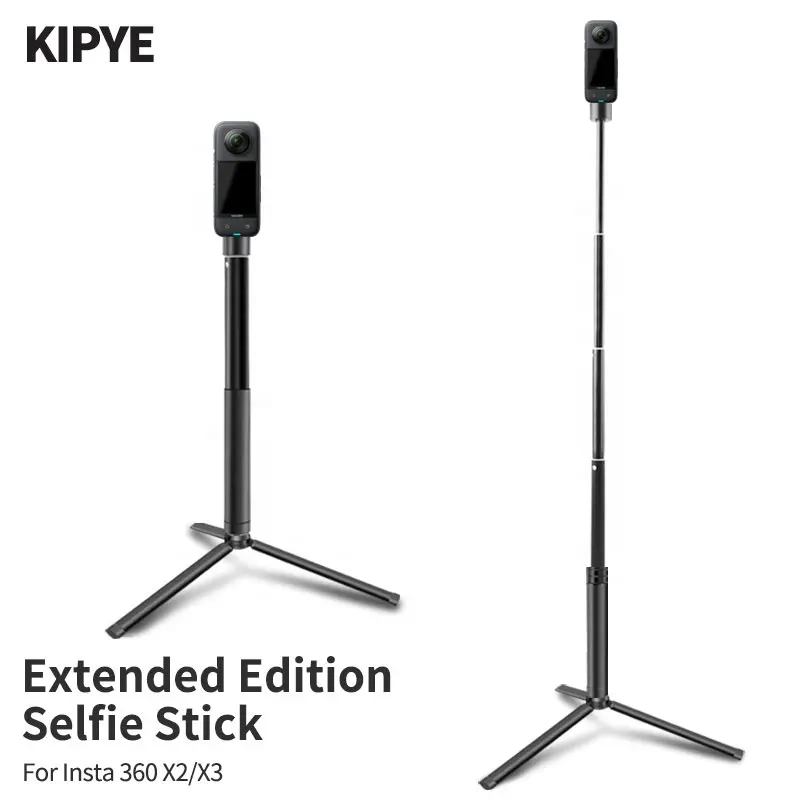 KIPYE For Insta360 X3 / ONE X2 Invisible Selfie Stick For Insta 360 ONE X 2 Accessories Extension Rod Tripod