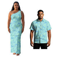Vêtements pour Lui et Elle, Motif Tropical Hawaïen Personnalisé, Chemises Casual pour Hommes, Puletasi, Vêtements pour Femmes Samoanes, Costume Tribal Polynésien pour Couple