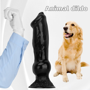 Realistischer Hundeformiger Schwarzer Weicher Wasserdichter Penis-Masturbator Analplug Vagina Sexspielzeug für Männer und Frauen - Product Image 2