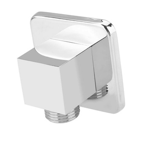 Wall Outlet Elbow G1/2 Solid Brass Square <b>Hand</b> Shower Outlet Elbow Handheld Shower Hose Connector for Home Bathroom Hotel - Product Image 1