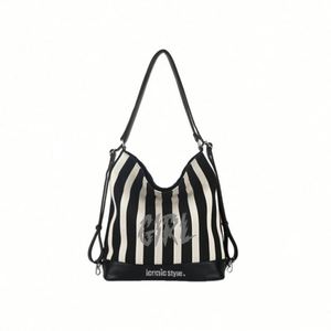 Bolsas de Lona a Rayas de Gran Capacidad, Reutilizables, para Compras, con Logotipo Personalizado, al por Mayor, Precio Bajo de Fabricante, Oferta - Product Image 1