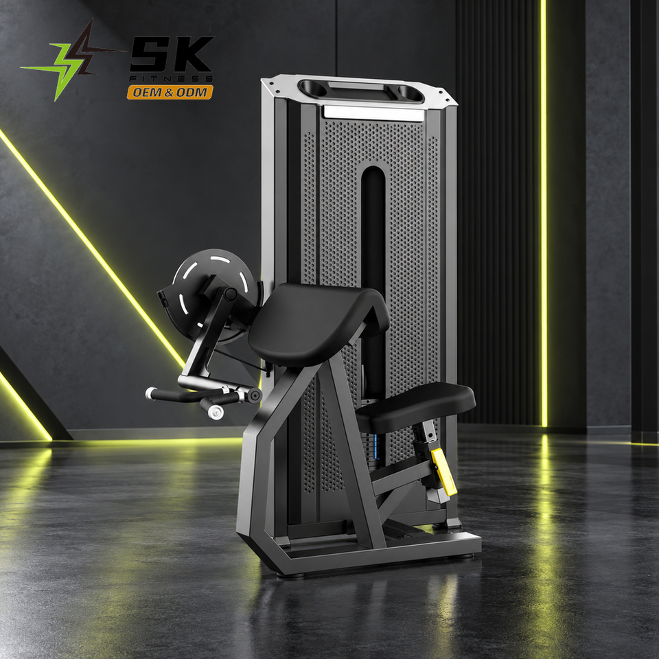 Loader Arm Machine SK-V20 Selectorized Seated Biceps Curl Strength Machine with Arm ...
