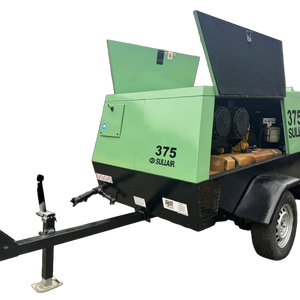 <b>Sandblasting</b> 375 CFM Diesel Cummins Engine Air Cooled Double Cylinder Mining Air Compressor - Product Image 2