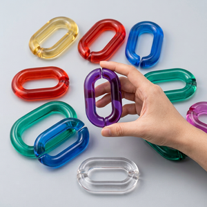 Artizon Studio Handmade Casting <b>Resin</b> Chain Link Sculpture Colorful Gradient Irregular Shape Artistic Fashion Theme Home Decor - Product Image 1