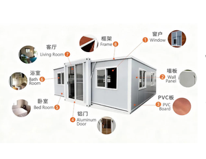Casa Contenedor Modular Prefabricada y Expandible para Oficina, Escuela, Vivienda, Cocina, Dormitorio, Casa <span class=keywords><strong>de</strong></span> Campo - Product Image 5