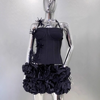 Ensemble de robe de soirée décontractée florale en deux pièces pour femmes, robe de soirée unique en deux pièces, robe de soirée sexy