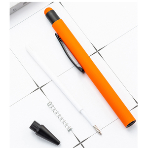 Lápiz óptico de metal desechable con impresión personalizada para tableta, bolígrafo con logotipo láser, novedad, cuerpo naranja, pantalla táctil, ancho de escritura de 1,0mm, regalo perfecto - Product Image 6