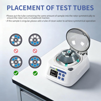 LACHOI Mini centrifugeuse à grande vitesse avec couvercle transparent à vitesse constante et à vitesse réglable Petite centrifugeuse de poche