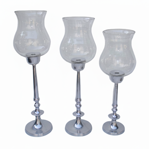 เชิงเทียนพร้อมเชิงเทียนแก้วสไตล์อเมริกันปล่องไฟพร้อมเชิงเทียนแก้วสไตล์แฟนซีที่ใส่เทียนโมเดิร์น - Product Image 1