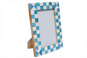 AZ ENTERPRISES AZE-BF034 Eco-Friendly Customized Print Bone Inlay & Resin Handmade Luxury Designer <b>White</b> Photo <b>Frame</b> Home Decor - Product Image 2