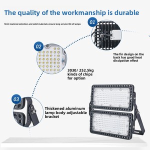 Holofote LED à Prova d'Água IP66 100W-1000W com Chip Lumileds para Iluminação Externa de Estádios e Túneis - Product Image 2