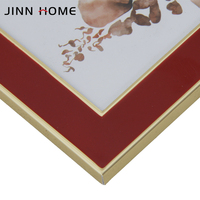 Cadre photo rectangulaire en métal rouge de luxe Design créatif décoration de la maison de haute qualité pour le salon de mariage