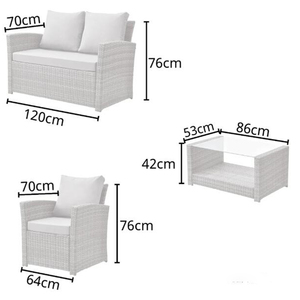 Mobili <span class=keywords><strong>da</strong></span> <span class=keywords><strong>esterno</strong></span> all'ingrosso in fabbrica Set <span class=keywords><strong>da</strong></span> 4 pezzi sedia <span class=keywords><strong>da</strong></span> conversazione in Rattan e <span class=keywords><strong>dimensioni</strong></span> e colore della personalizzazione del tavolino <span class=keywords><strong>da</strong></span> caffè - Product Image 3