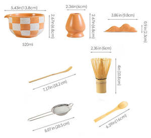 Juego de Té <span class=keywords><strong>Matcha</strong></span> Estilo Ins de 4/5/7/8 Piezas, Cepillo de Bambú, Tazón de Cerámica, Composición Tradicional, Juego de Herramientas de Té <span class=keywords><strong>Matcha</strong></span> Hecho a Mano - Product Image 5
