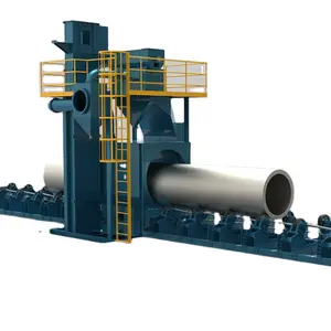 Steel pipe inner and outer wall shot blasting machine