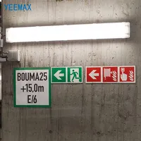 Signalisation de sécurité incendie en PVC qui brille dans le noir, panneau d'extincteur, signalisation de sécurité incendie photoluminescente, autocollant de sécurité incendie lumineux