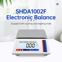 Balance de table électronique SHDA1002 SOHE à plateau carré en ABS, connexion série RS232, affichage LCD haute précision, 0,1 kg-6 kg, ODM