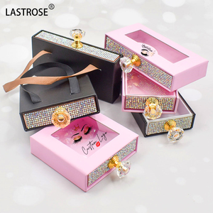 <strong>Eyelash</strong> Packaging Box Empty Eye Lash Box With Rhinestone <strong>Mink</strong> Lash Luxury <strong>Glitter</strong> Diamond Boxes - Product Image 4