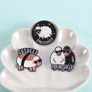 Badge en alliage humoristique avec un <span class=keywords><strong>mot</strong></span> amusant sur les moutons, cadeau <span class=keywords><strong>de</strong></span> fête, épingle en émail - Product Image 5