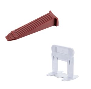 Gạch nhựa san lấp mặt bằng hệ thống 100 miếng san lấp mặt bằng Spacer clip và 100 miếng tái sử dụng nêm (1mm) - Product Image 3