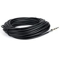 Câble de guitare en cuir en cuivre sans oxygène 20m 66ft, double connecteur droit plaqué or, conducteur OFC, son clair HiFi, câble audio pour instrument