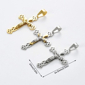 Collar con Colgante de Cruz de Jesús Estético de Acero Inoxidable para Mujer y Hombre, Color Oro y Plata, Crucifijo, Amuleto de Cristo, Joyería Religiosa con Cadena - Product Image 6