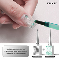 JTING Crystal Water Drop Top Coat Gel 6 Colores Sin HEMA/TPO Efecto Gotas de Agua Set de Esmalte en Gel Sin Capa Pegajosa Venta al por Mayor OEM