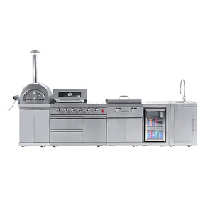 Cuisine extérieure de luxe avec réfrigérateur Barbecue <span class=keywords><strong>Four</strong></span> <span class=keywords><strong>à</strong></span> <span class=keywords><strong>pizza</strong></span> Grill <span class=keywords><strong>à</strong></span> <span class=keywords><strong>gaz</strong></span> en vente - Product Image 1