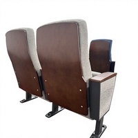 Chaise de conférence pliable moderne LEADCOM L-A08 avec tablette d'écriture pour salles de théâtre, amphithéâtres, auditoriums, écoles et églises