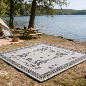 Tapis d'extérieur en plastique PP réutilisable en gros, tapis de camping et de pique-nique personnalisé - Product Image 1