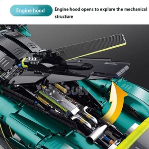 DISPONIBILE GULY 10658 MOC Auto Sportiva RC Tecnica 1:8 Valkyrie, Blocchi da Costruzione, Giocattoli da Assemblare per Ragazzi, Set Regalo di Natale - Product Image 4