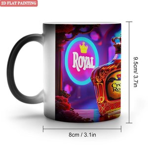 Four Seasons Home Office Universal Mug Frosted Black 11oz <b>Ceramic</b> Heat Activated <b>Cup</b> - Product Image 1