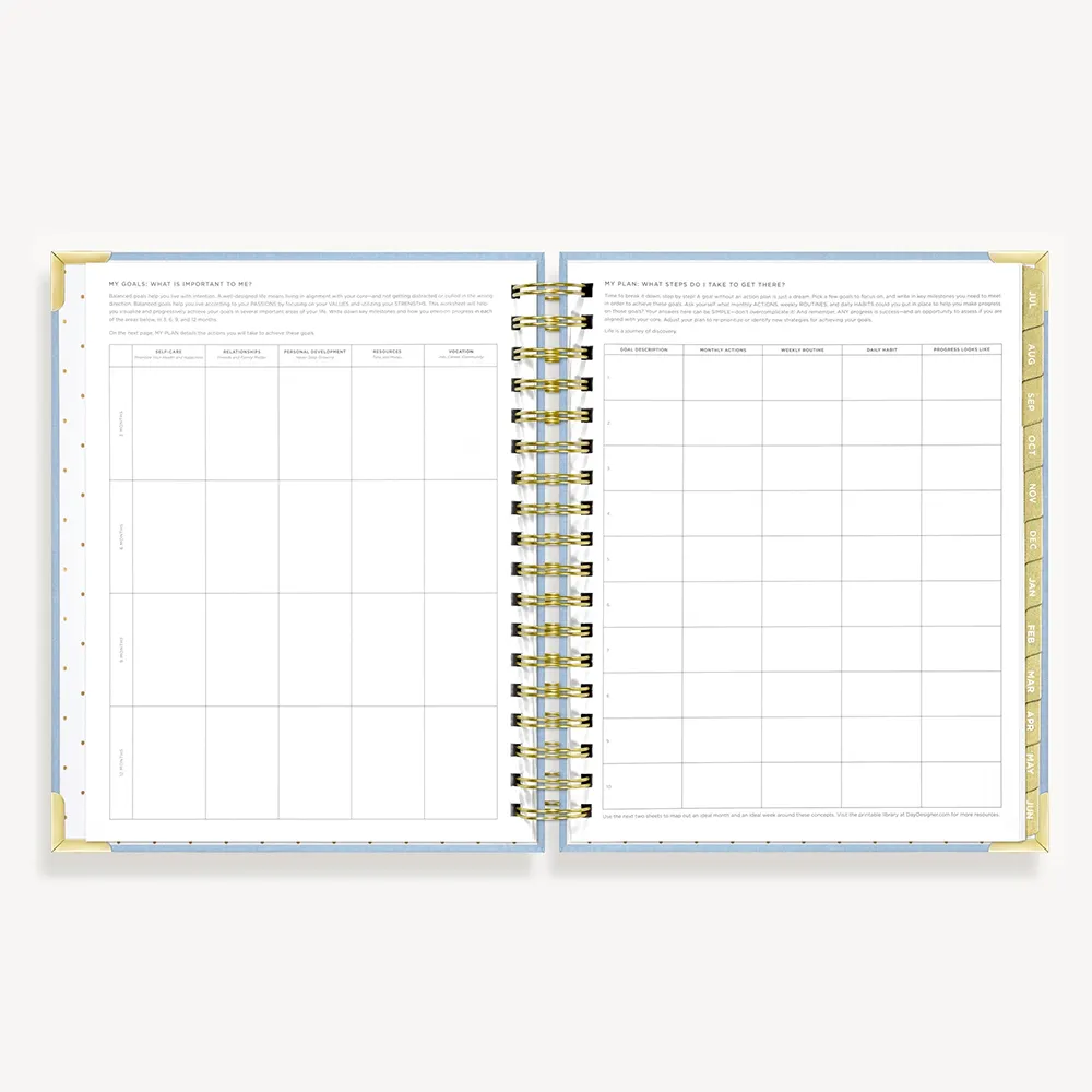 Custom A5 Spiral Hardcover Weekly Monthly Calendar Journal Diary Planner Agenda Notebook