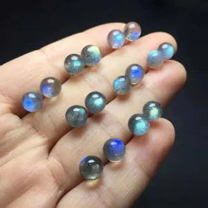 Healing Gemstone Stone Fine Jewelry Natural Raw Crystal Labradorite Bead 925 sterling silver earrings for women