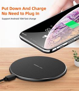 <span class=keywords><strong>Chargeur</strong></span> sans fil ultra fin en métal 10W 15W, tapis de charge rapide avec écran LED pour Samsung iphone huawei <span class=keywords><strong>xiaomi</strong></span> - Product Image 3