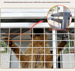 <span class=keywords><strong>Casa</strong></span> para Perros Grandes, Diseño de Hierro Forjado, Resistente a la Lluvia, al Sol y al Calor, Cómoda y Segura, Apta para Uso en Exteriores - Product Image 6