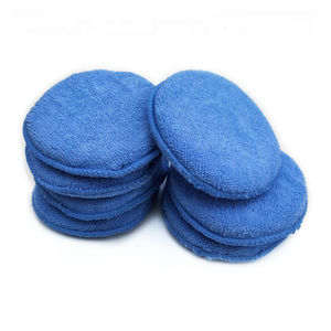 5 Polegada Microfibra Redonda Espuma Esponja Com Bolso Polonês Cera Aplicador Almofadas Car Home Cleaning <span class=keywords><strong>Pad</strong></span> Auto Polimento Acessórios - Product Image 5