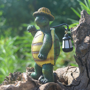 <span class=keywords><strong>Statue</strong></span> di animali artigianato in resina tartaruga personalizzata decorazione del <span class=keywords><strong>giardino</strong></span> arredamento per la casa piccole luci notturne - Product Image 2