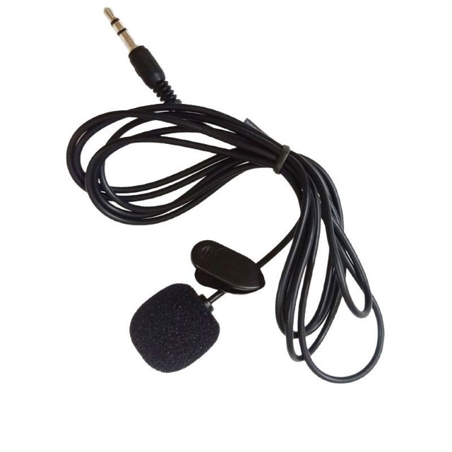 D1472 Professional 3.5mm 3-Pole Cable TRS Microfono Lapel Lavalier Mic Clip for Car Audio Computer & Laptop Wired Communication