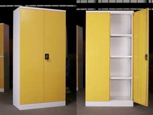 Armoire de rangement en acier à 2 portes avec 4 étagères métalliques réglables, armoire/penderie moderne pour cuisine, salle de sport, extérieur, prix de gros - Product Image 5