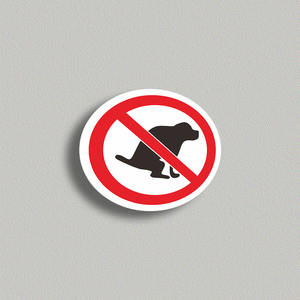 Metallo in alluminio 'No Dog <span class=keywords><strong>Poop</strong></span>' segno di sicurezza per aree pubbliche modellato prodotto di avvertimento per uso pubblico - Product Image 3