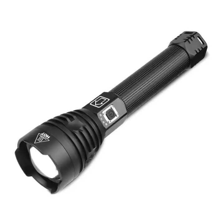 Su geçirmez zumlanabilir avcılık led Torch 26650 şarj edilebilir güçlü LED el feneri Torch taktik XHP90 LED el feneri