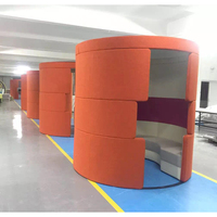 Canapé de bureau en tissu de forme cylindrique pour réunions privées et réceptions, élégante banquette de réunion