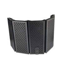 Écran d'isolation pour microphone moderne de qualité supérieure à 5 panneaux métalliques, pare-vent pliable en mousse insonorisante, garantie 3 ans pour studio