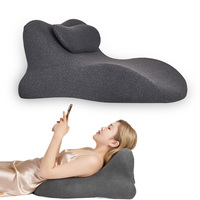 Oreiller de lecture avec soutien lombaire JYM, mousse à mémoire de forme haute densité, ergonomique, personnalisable pour le soutien du corps et une utilisation polyvalente