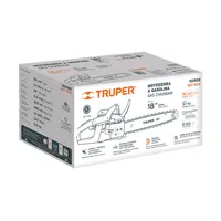 Truper MOT-5018 Tronçonneuse à essence 50cc, guide-chaîne 18 pouces, chaîne Oregon 20 pouces, moteur 2 temps, usage industriel, état neuf, personnalisable OEM