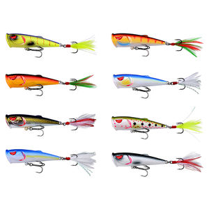 Señuelos de Pesca Popper, Cebo Artificial con Anzuelos, Wobbler con Ojos 3D para Lubina y Atún - Product Image 3