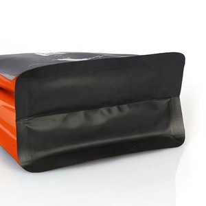 Sachet personnalisé imprimé à huit soudures latérales en plastique composite pour emballage alimentaire, sac à café à fond plat avec fermeture éclair à <span class=keywords><strong>d</strong></span>échirement facile - Product Image 2